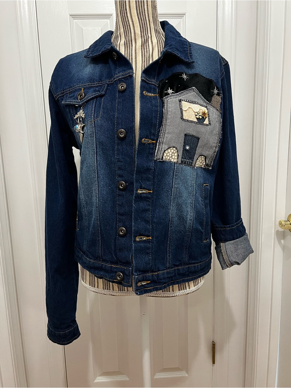 Upcycled Pocket Jean Jacket